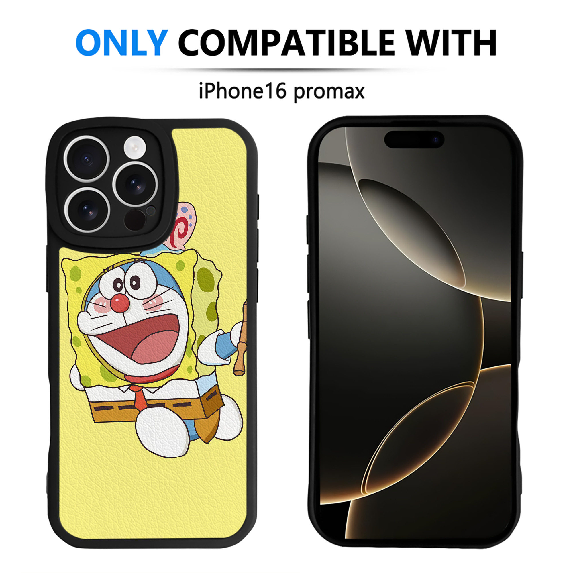 （画像用） ドラえもん Doraemon 【iPhone 16シリーズ対応】シリコンスマホケース（レザー調） 材質：シリコン